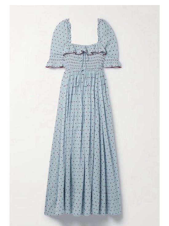 Doen Dresses & Skirts - Doen Sol Dress in Azure Swiss Dot size large